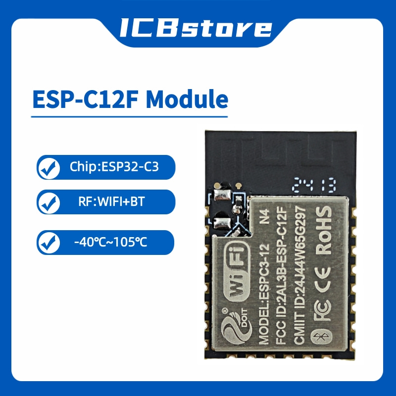 Esp32 C3 - Módulo da Série ESP32-C3 ESP-C12F, Módulo
