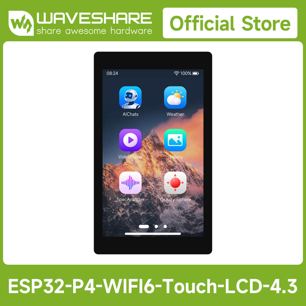 Esp32 Uart Module - Placa de Desenvolvimento Waveshare ESP32-P4-WIFI6 de