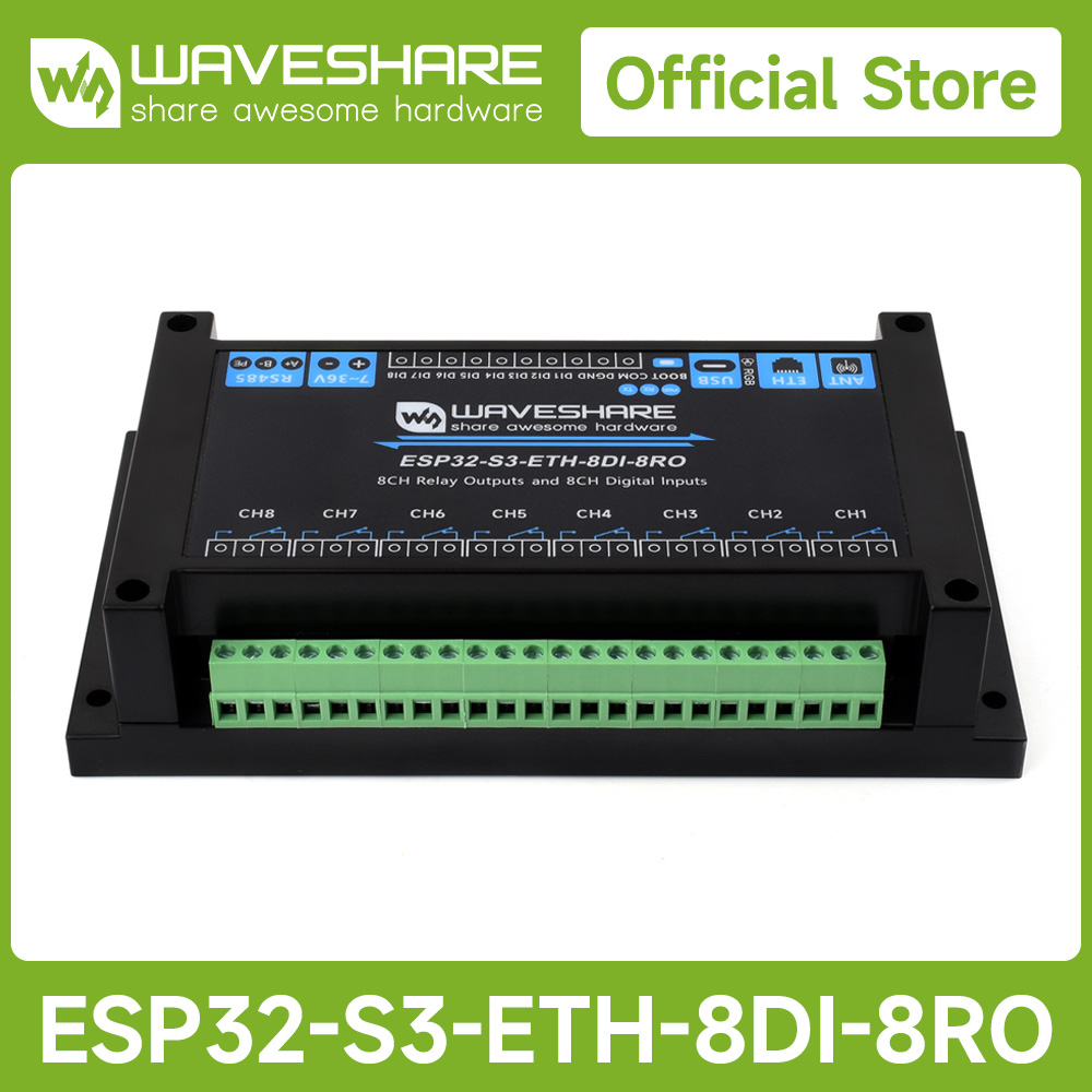 Waveshare industrial 8 canais  - Esp32 Uart Module avaliação e preço