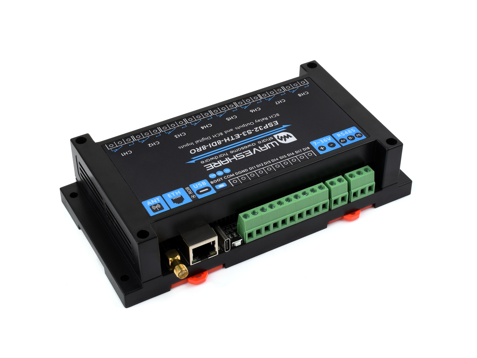 Waveshare industrial 8 canais  - Esp32 Uart Module avaliação e preço